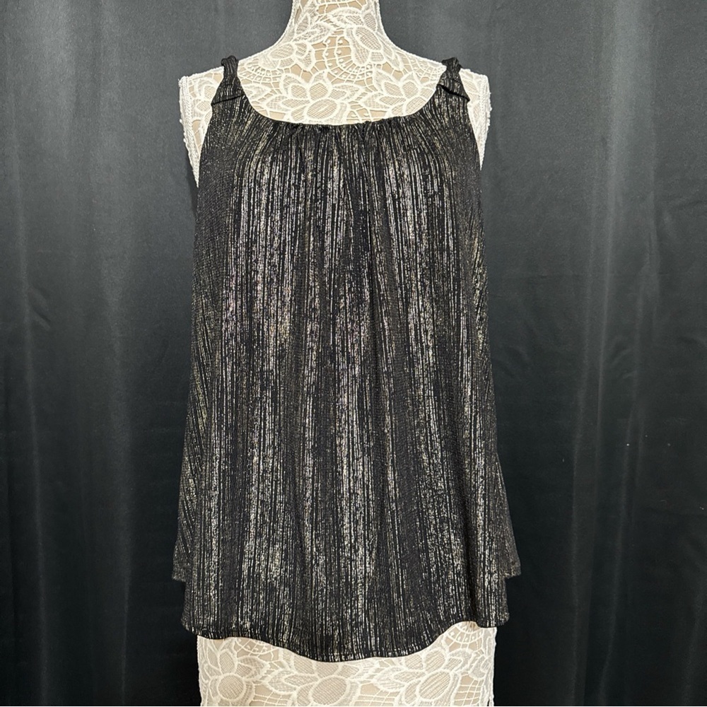 NWTs Black and Gold Foil Tank Top